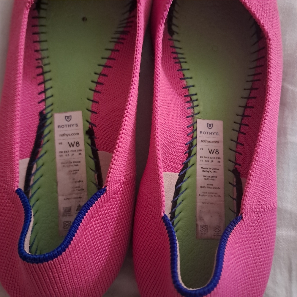 Rothy's Pink Pointed Toe Flats - Picture 7 of 10
